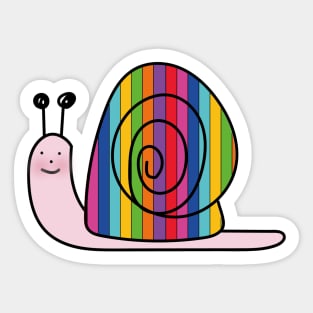 Cute Rainbow Cartoon Snail Sticker